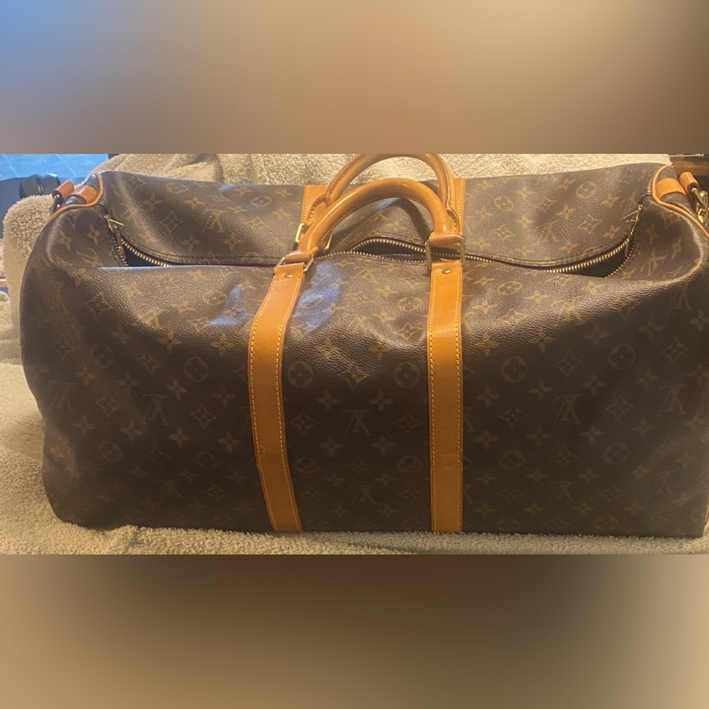Auth Louis Vuitton Keepall Bandouliere 55 Monogram Boston Bag